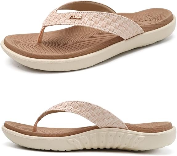 KuaiLu arch support flip flops women