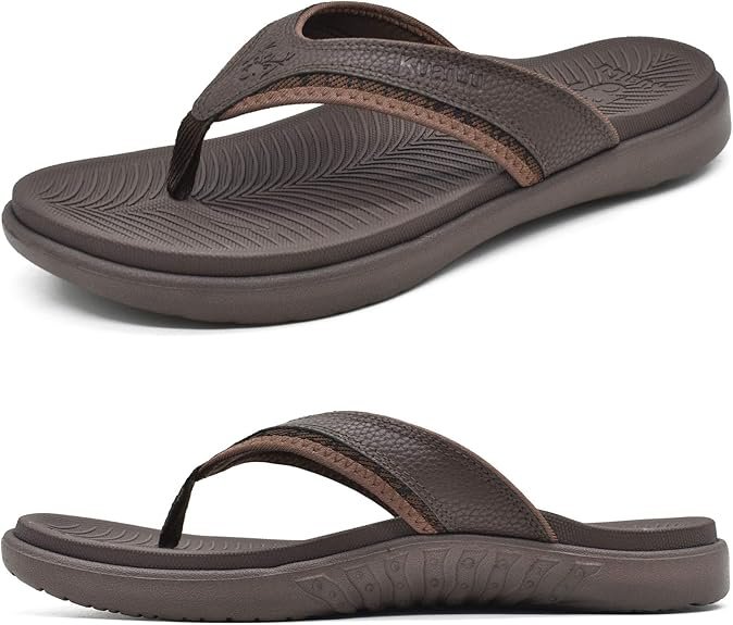 KuaiLu mens sport arch flip flops
